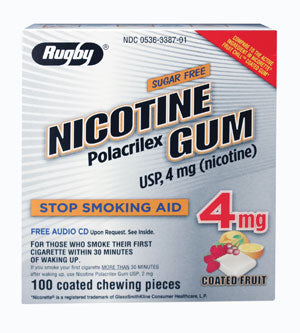 McKesson Nicotine Gum, Fruit Flavor, 4 mg, 100 Count