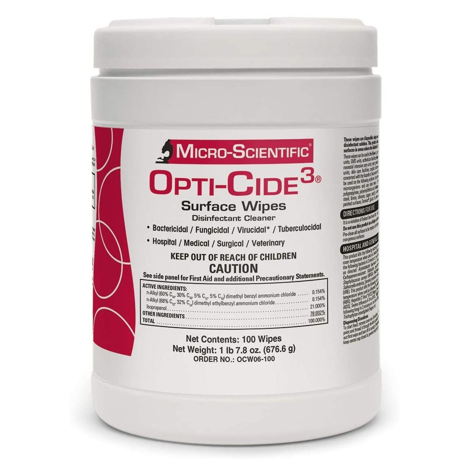 Opti-Cide3® Premoistened Broad Spectrum Surface Disinfectant Wipes