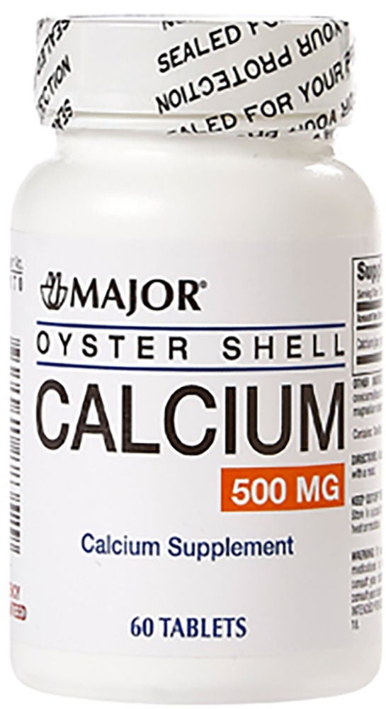 Major Oyster Shell Calcium 500 mg Tablets, 60 Count