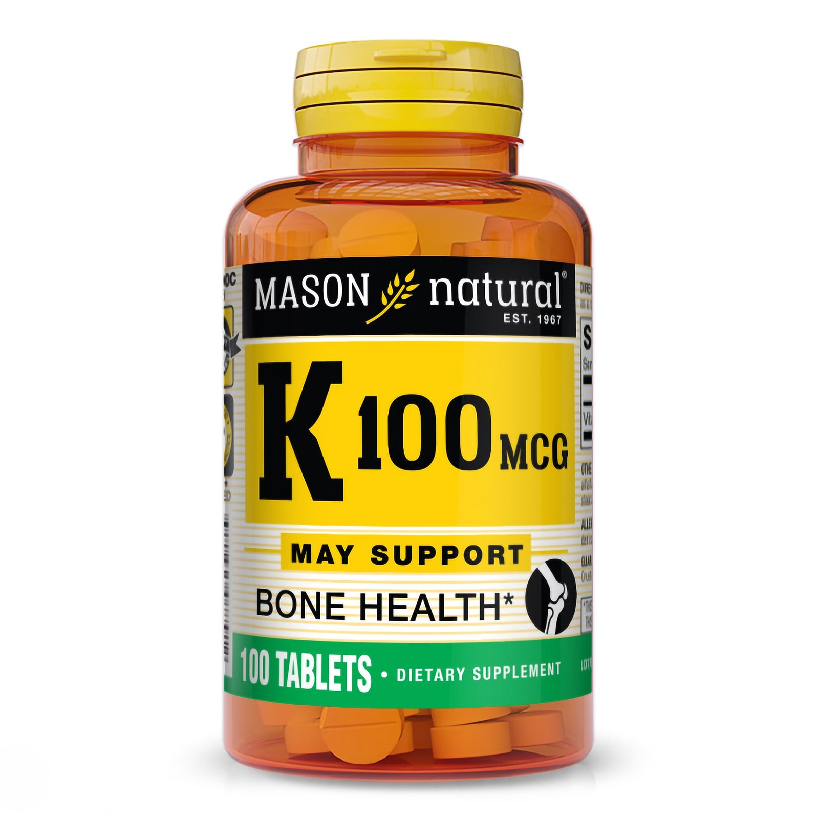 Mason Natural Vitamin K 100 mcg Tablets 100 per Bottle