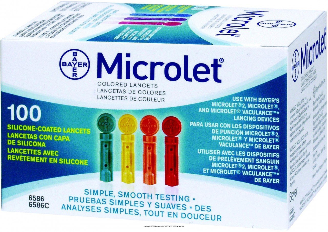 Ascensia Microlet Colors Lancets