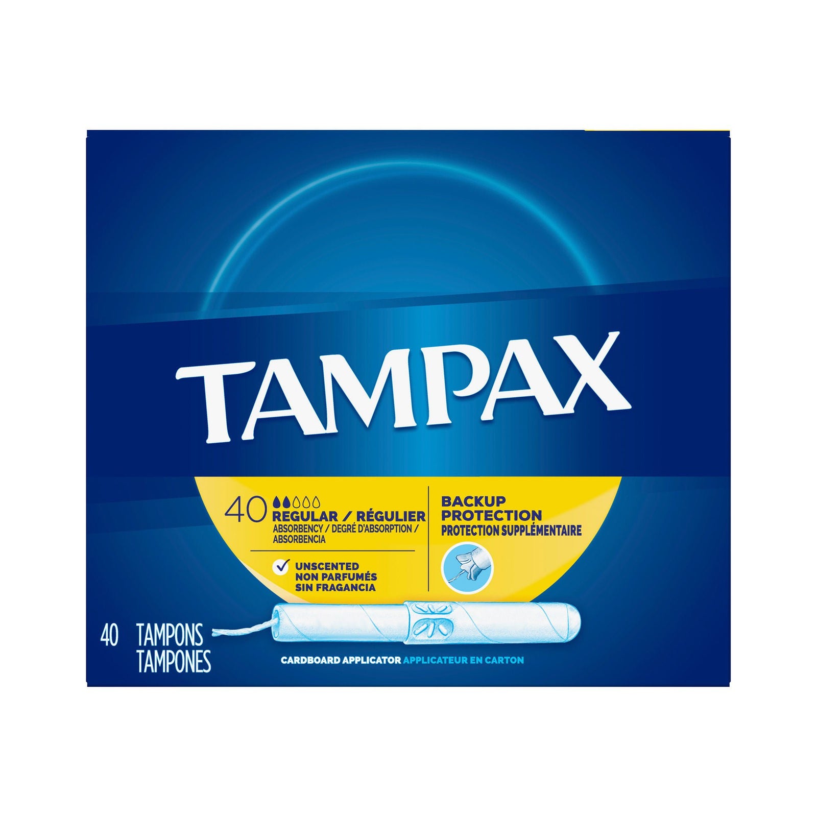 Tampax Regular Unscented Tampons with Cardboard Applicator