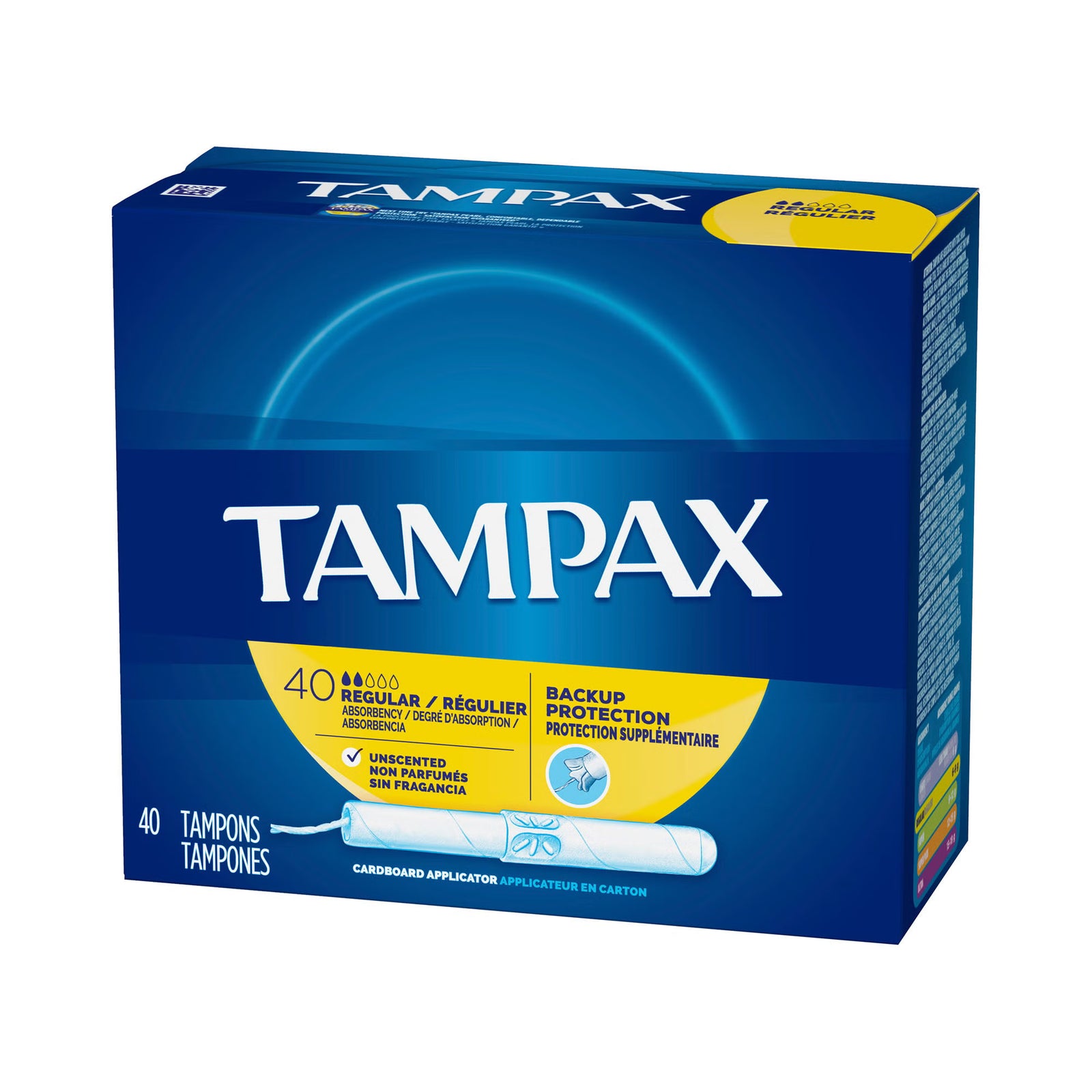 Tampax Regular Unscented Tampons with Cardboard Applicator