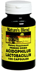 Nature's Blend Probiotic Dietary Supplement Capsules 100 per Bottle
