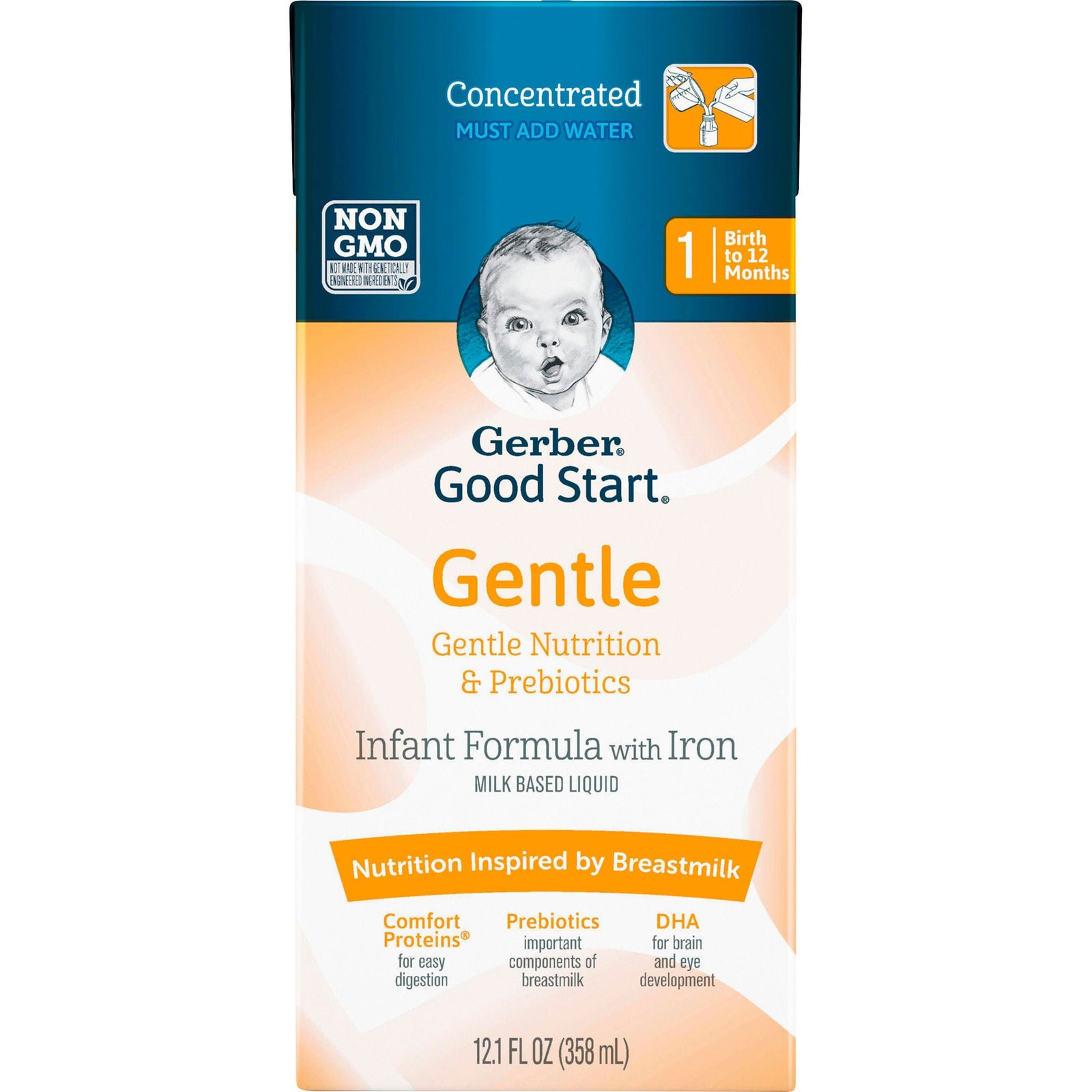 Gerber Good Start Gentle Concentrated Infant Formula with Iron, 12.1 fl oz