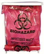 Unimed-Midwest Biohazard Bag Rack with Wire Lid, 3 gal, 7.5 x 10.5 x 15.5 in