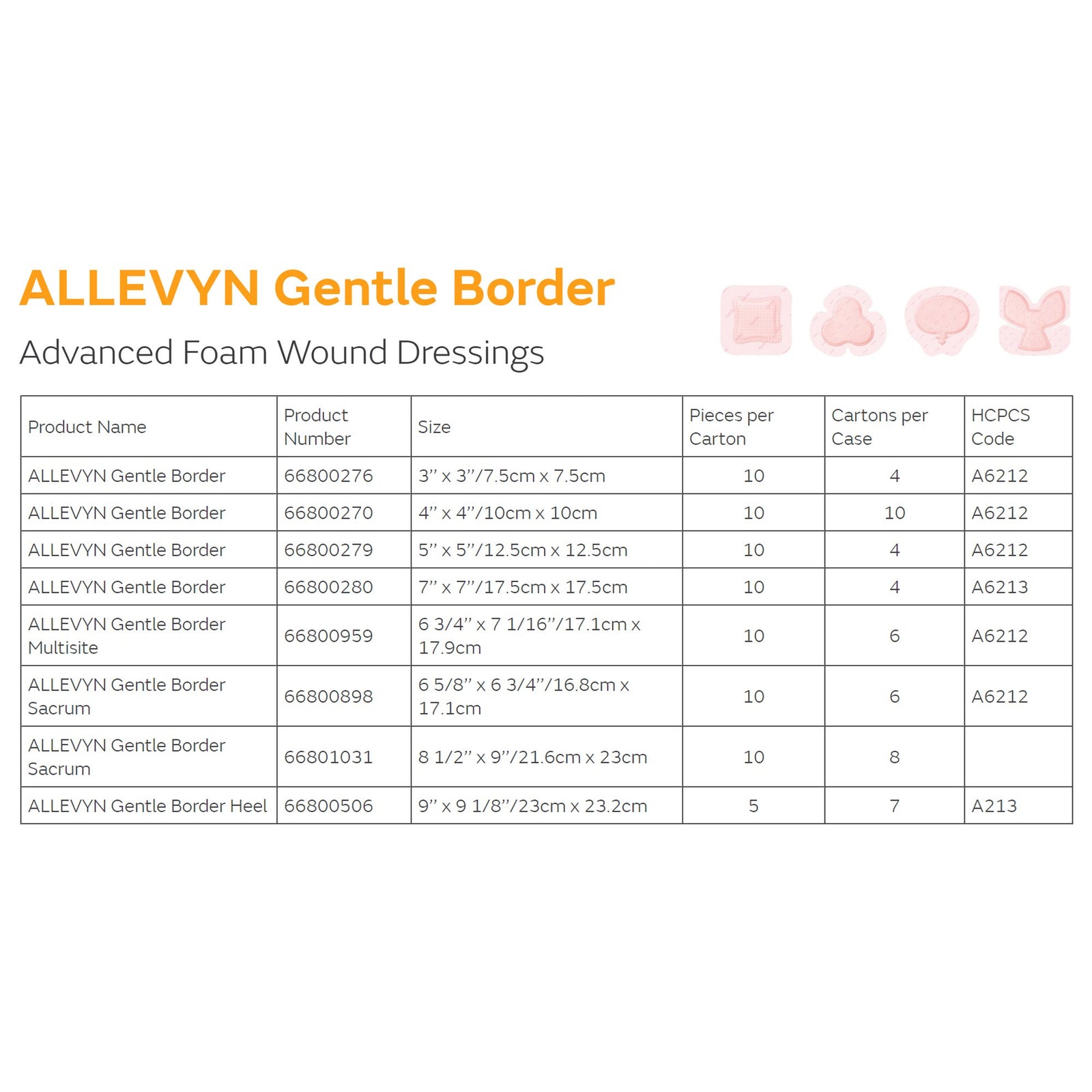 Allevyn Gentle Border Foam Dressing