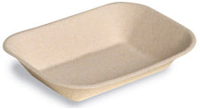 Chinet® 7 x 9 Inch Beige Molded Fiber Food Service Tray