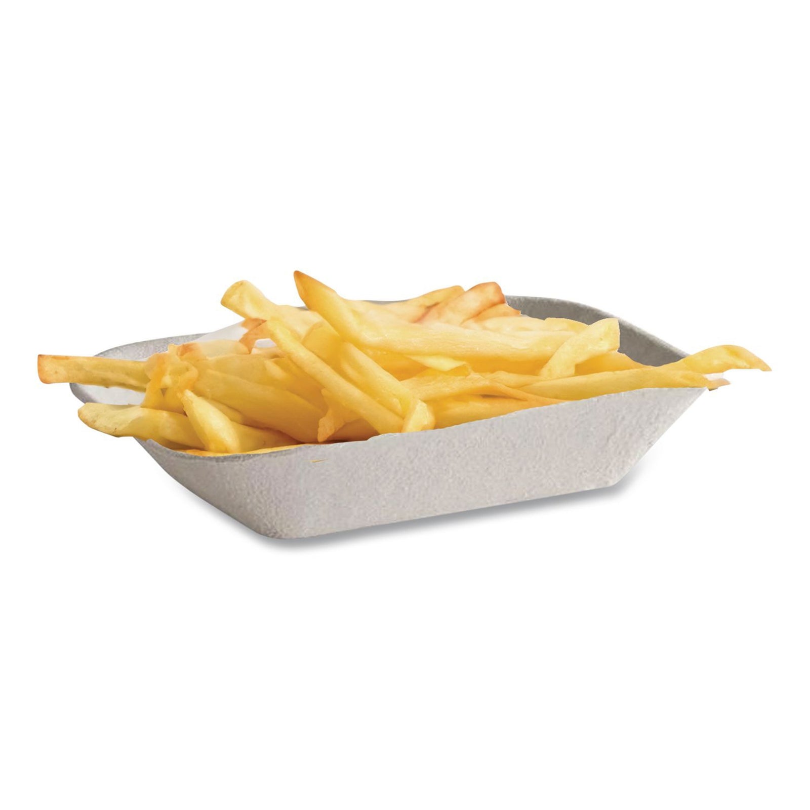 Chinet® 7 x 9 Inch Beige Molded Fiber Food Service Tray