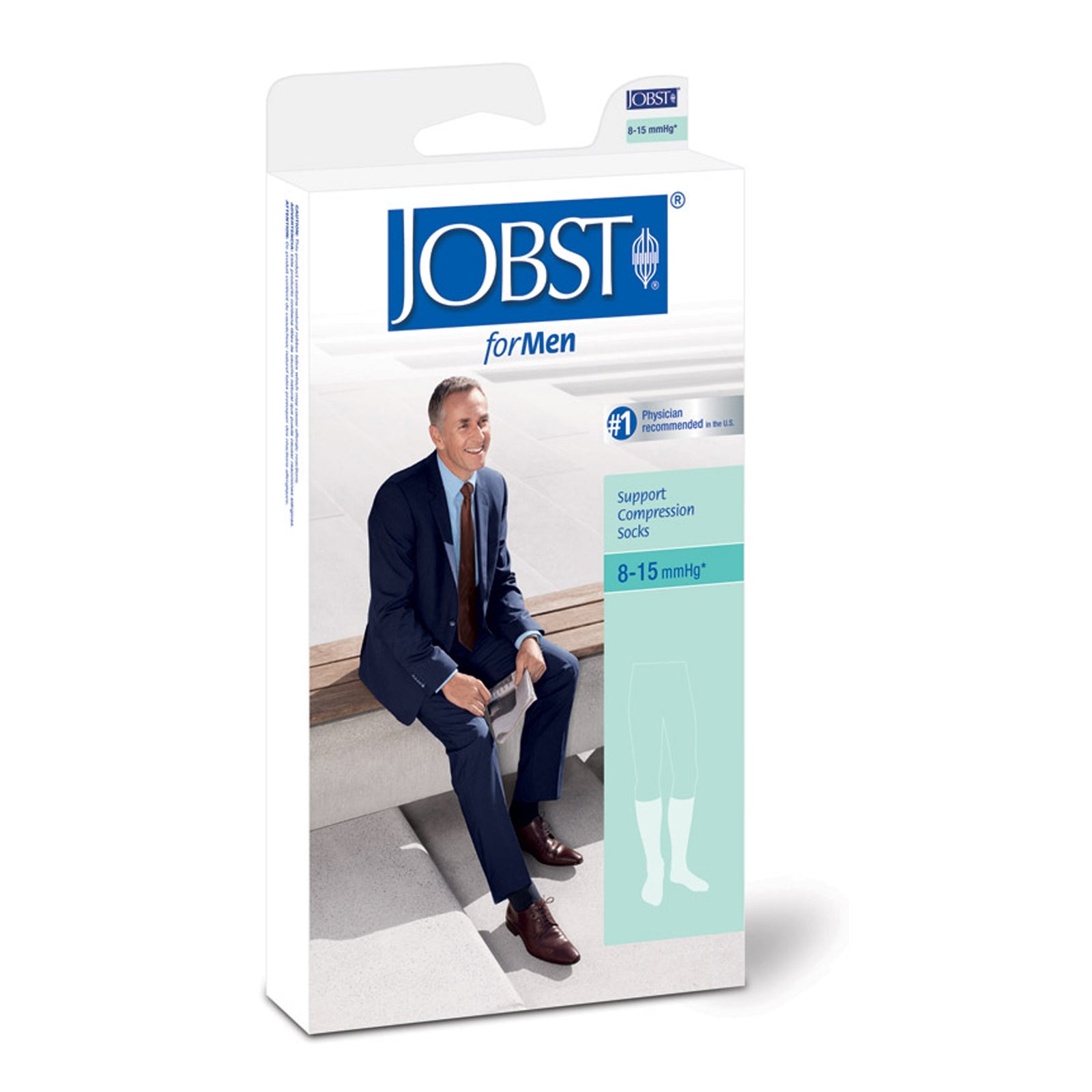 BSN MEDICAL INC Men's Over-Calf Support Sock, White, Small