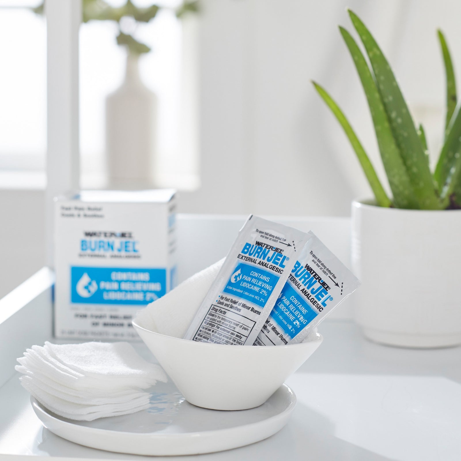 Burn Relief Lidocaine Water Jel Topical Gel 3.5 Gram Packet