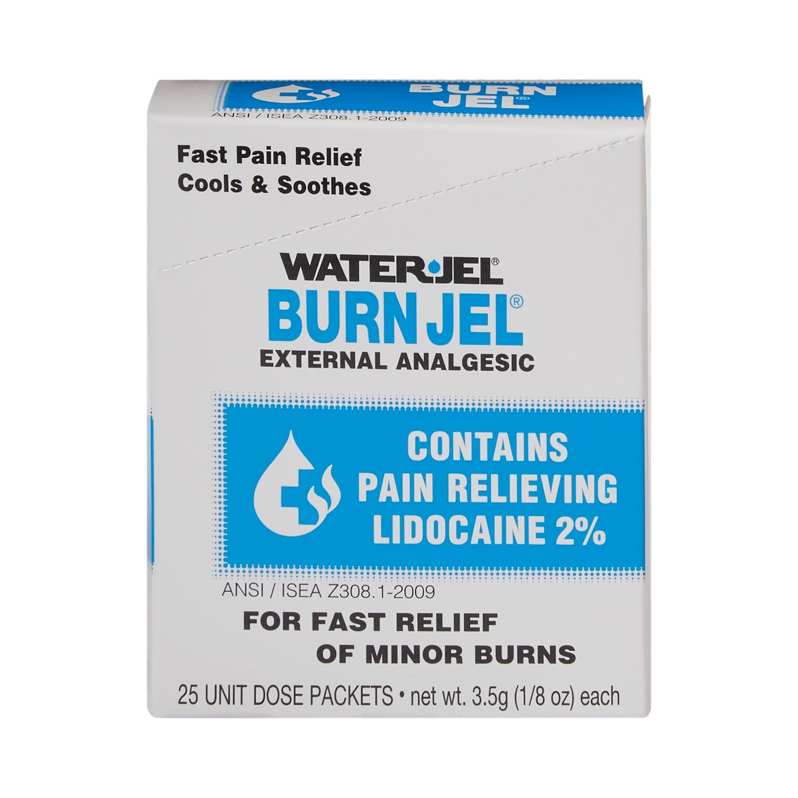 Burn Relief Lidocaine Water Jel Topical Gel 3.5 Gram Packet