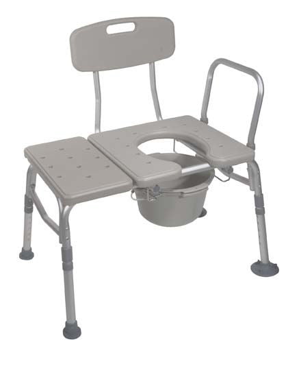 Drive DeVilbiss Transfer Commode Bench with Bucket