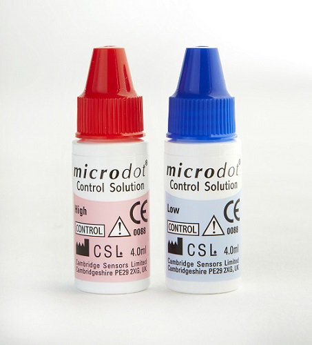 Microdot® Blood Glucose Control Solution 4 mL Low/High Level