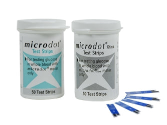 Microdot Xtra Blood Glucose Test Strips