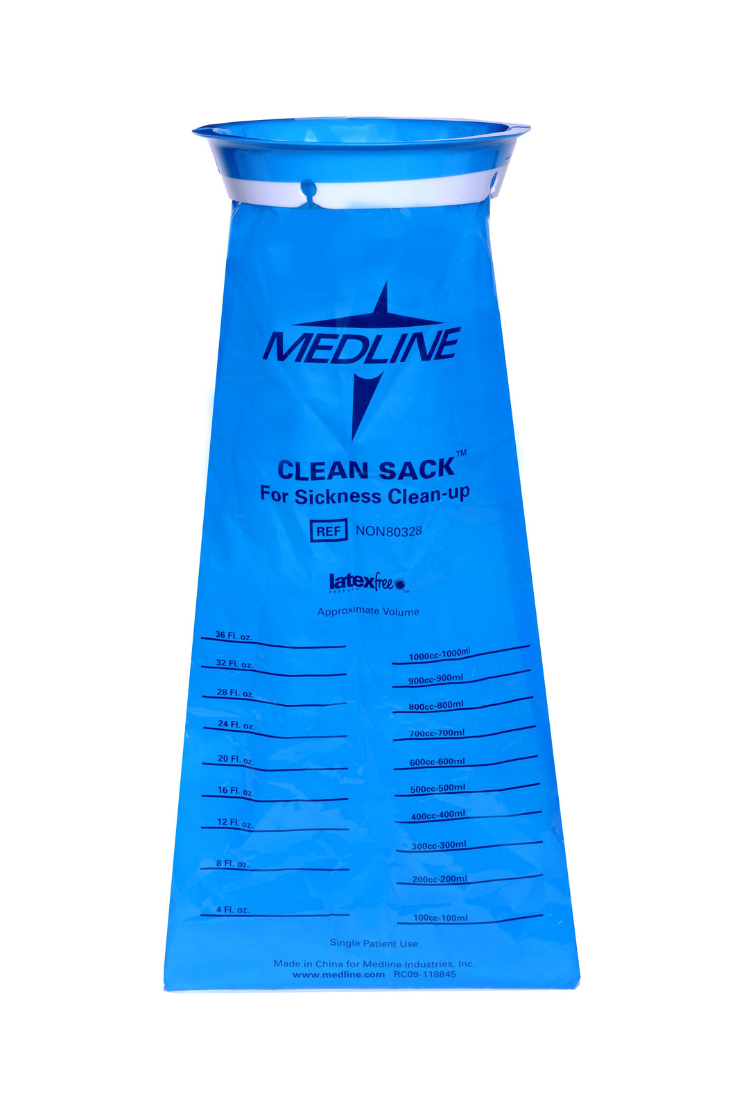 Medline Clean Sack Emesis Bag, Blue, 36 oz