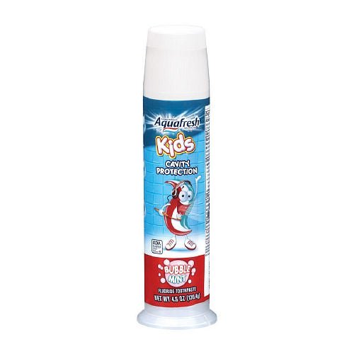McKesson Aqua Fresh Kids 3-Strip Pump Toothpaste, 4.6 oz