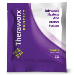 Theraworx Protect Advanced Hygiene Barrier Wipes, Lavender Scent, 2 Count