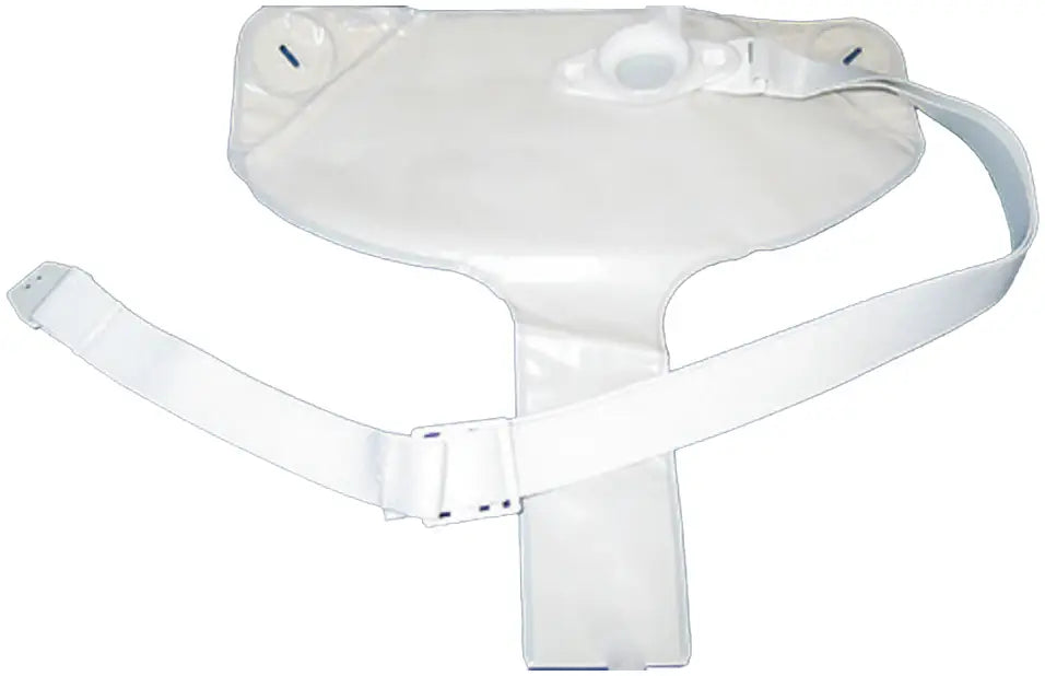 Nu Hope Right Side Ostomy Kit with X-Small Pouch, Large O-Ring, and Belt - Box of 10