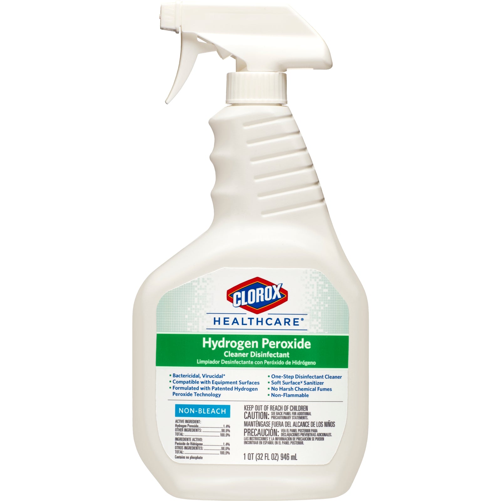 Clorox Healthcare Peroxide Based Surface Disinfectant Cleaner 32 oz Bottle