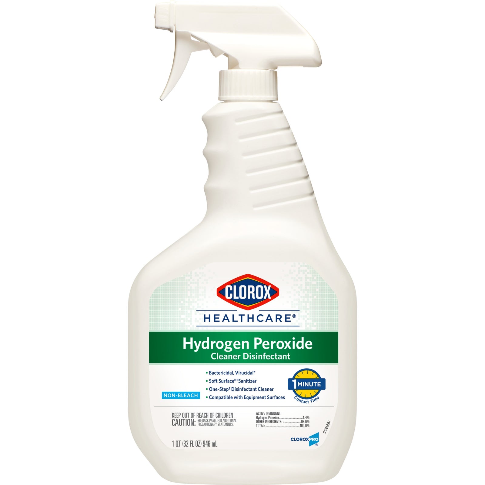 Clorox Healthcare Peroxide Based Surface Disinfectant Cleaner 32 oz Bottle