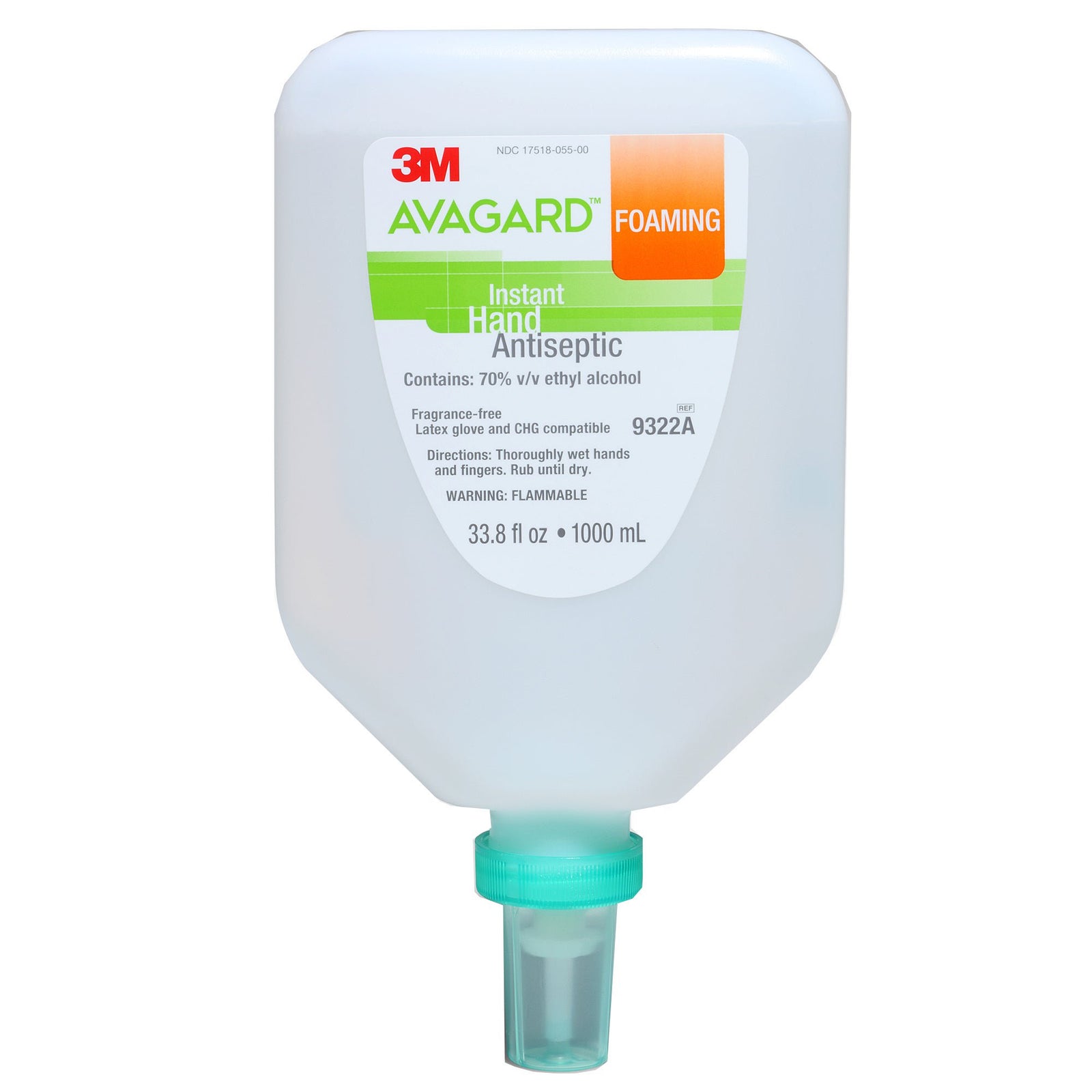 3M Avagard Foaming Instant Hand Antiseptic, 1000 mL