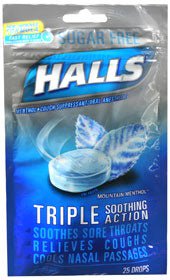 HALLS Sugar-Free Mountain Menthol Lozenges
