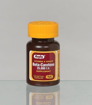 Rugby Beta-Carotene 25,000 IU Softgels, 100 Count