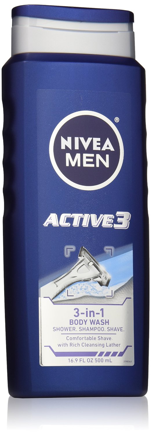 Nivea Active3 Men's Body Wash, 16.9 oz