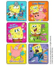 Disney SpongeBob Doctor Visit Medical Sticker 2-1/2 Inch - Pack of 90