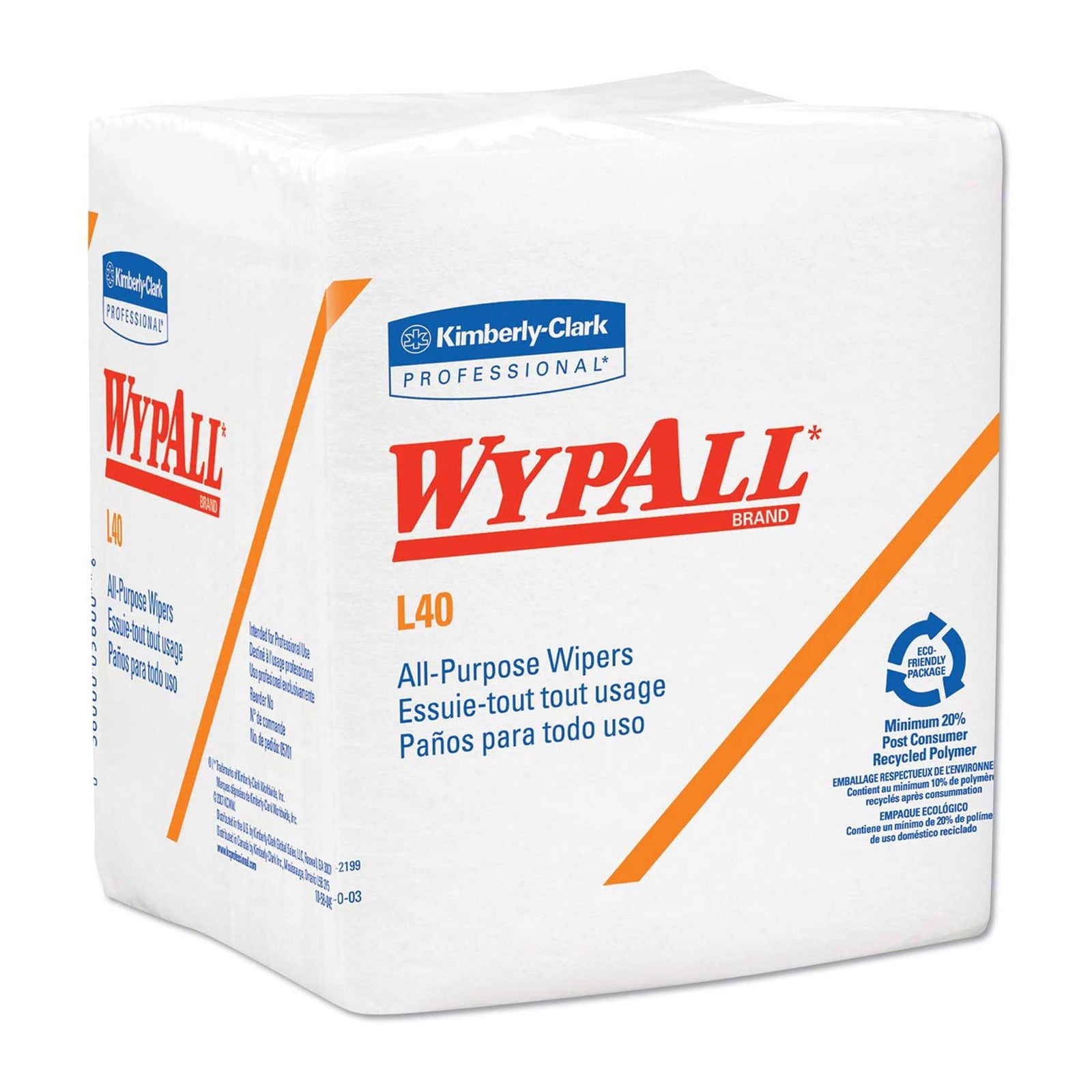 WypAll PowerClean L40 Light Duty Task Wipe Roll 12-1/5 x 12-2/5 Inch