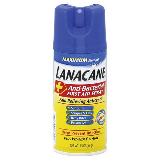 Lanacane Maximum Strength Anti-Bacterial First Aid Spray, 3.5 oz