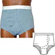 Team Options Men's Basic Ostomy Brief with Built-In Barrier Support