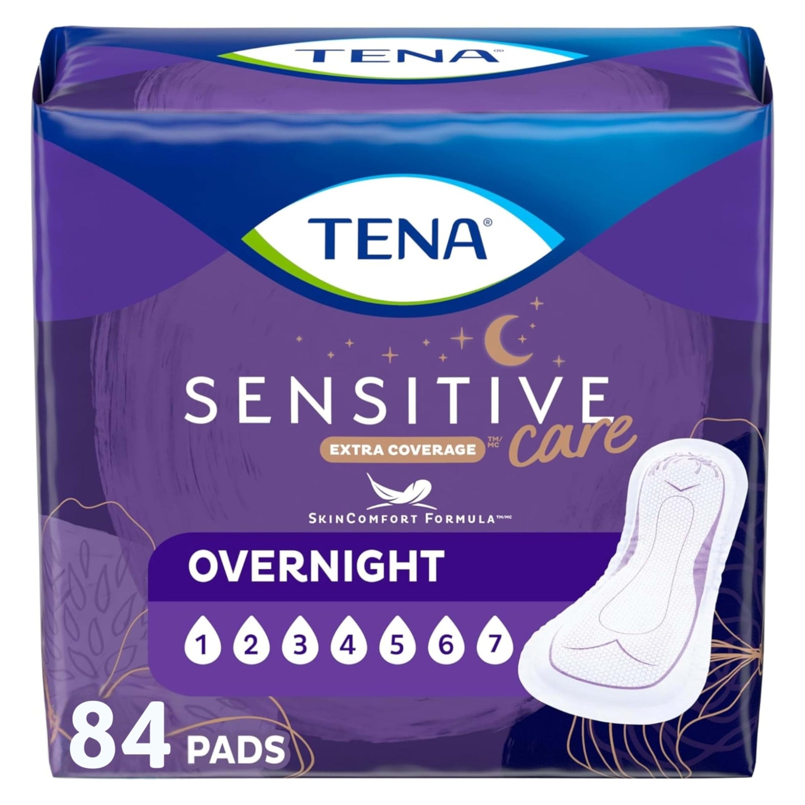 TENA Sensitive Care Overnight Incontinence Pads