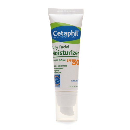 Cetaphil Facial Moisturizer with Sunscreen SPF 50, 1.7 oz Pump Bottle