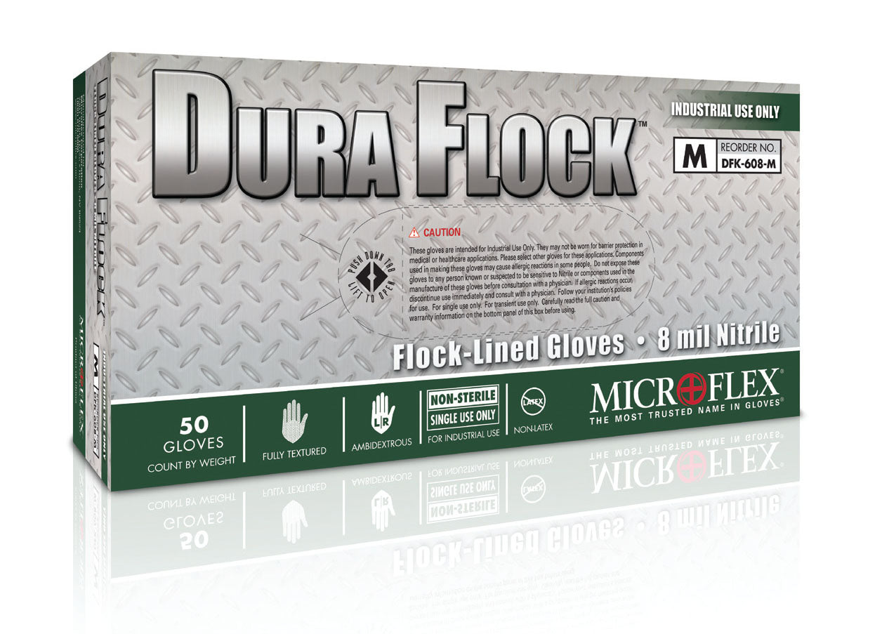 Microflex Dura Flock Utility Gloves