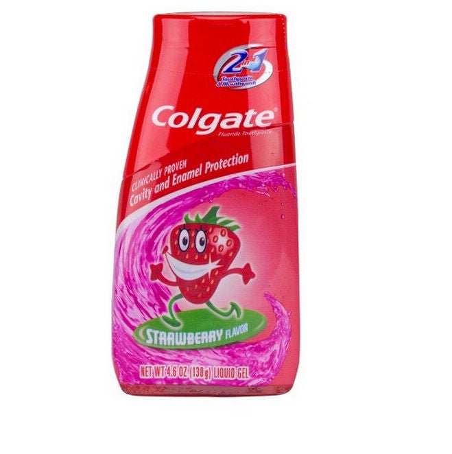 Colgate Kids 2-in-1 Strawberry Liquid Toothpaste, 4.6 oz