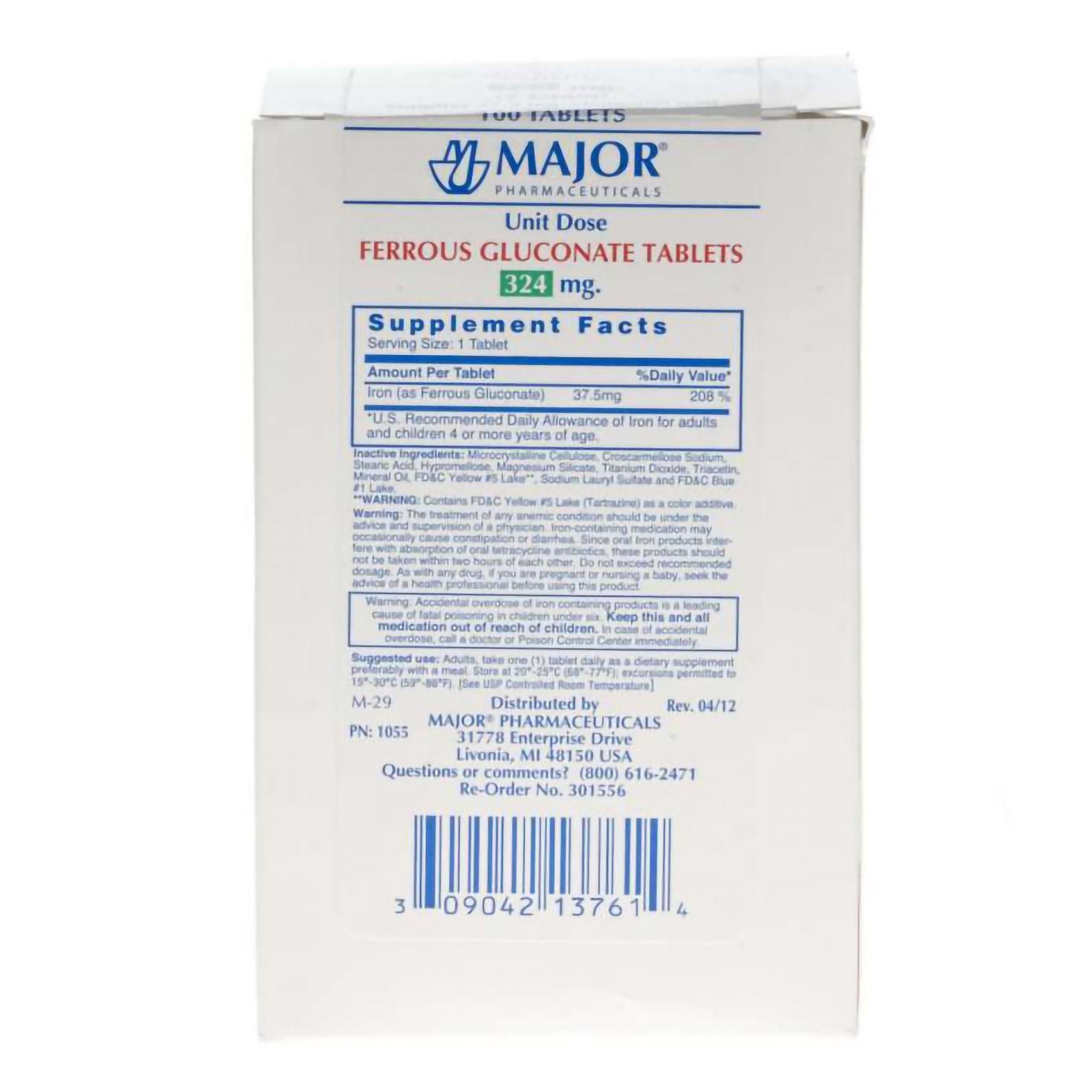 McKesson Ferrous Gluconate Tablets 324 mg