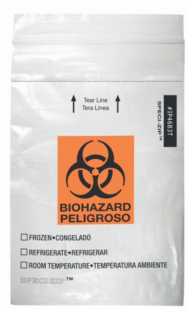 Specimen Transport Bag with Document Pouch 4 x 6 Inch