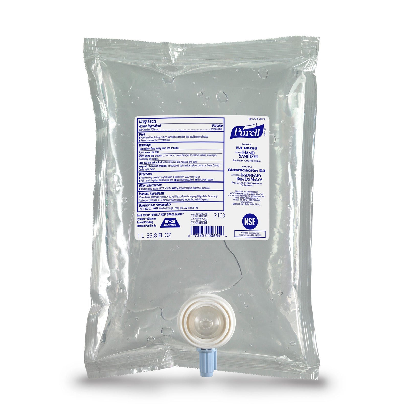 GOJO PURELL NXT Hand Sanitizer Refill, 1000 mL