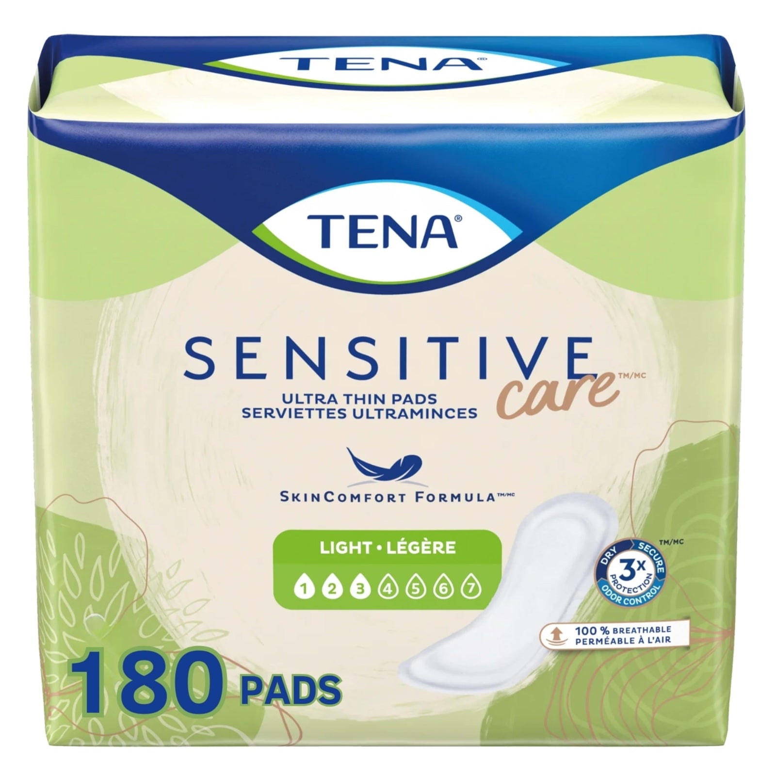 TENA Sensitive Care Ultra Thin Light Regular Pads, 9 inch