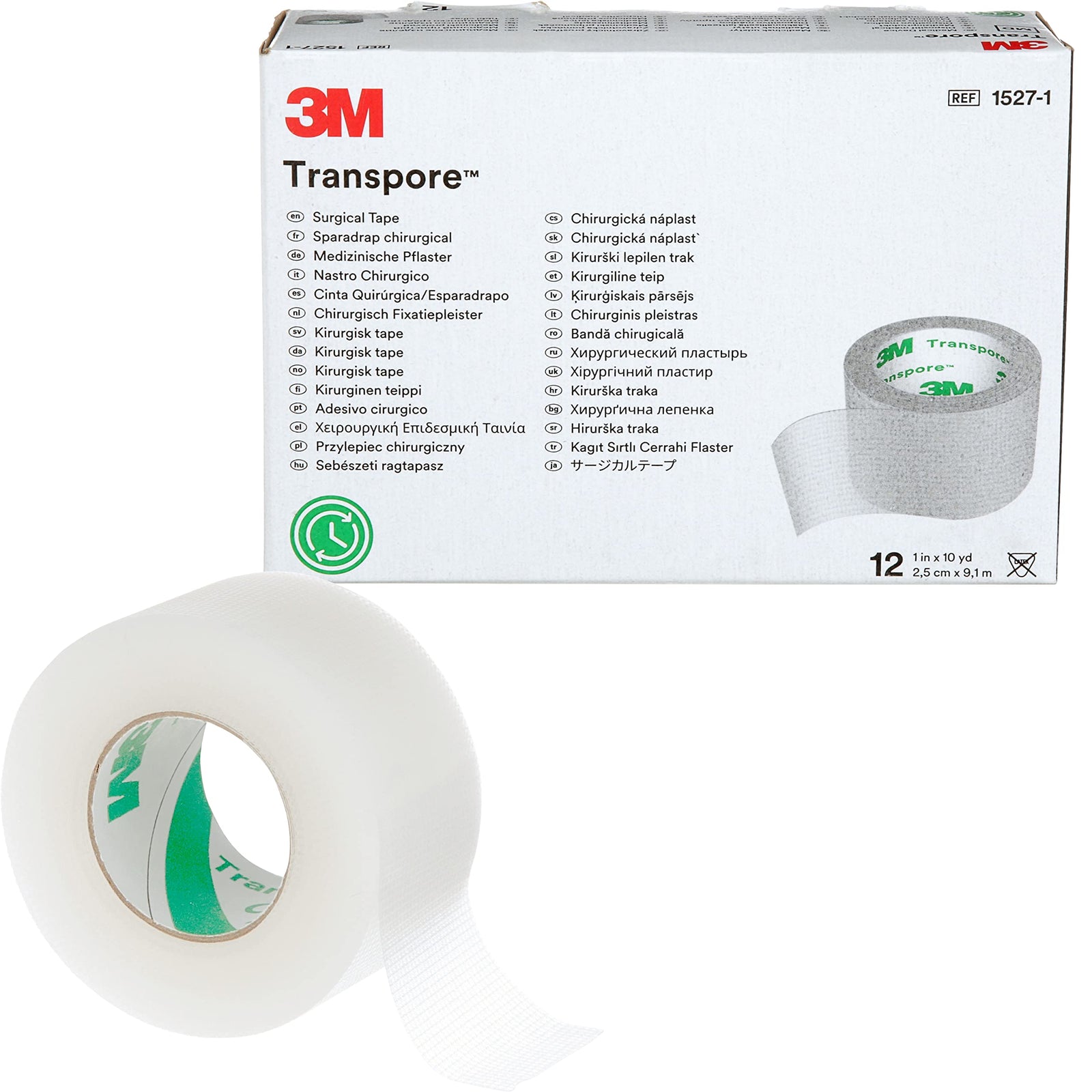 Solventum 3M Transpore Hypoallergenic Porous Plastic Surgical Tape