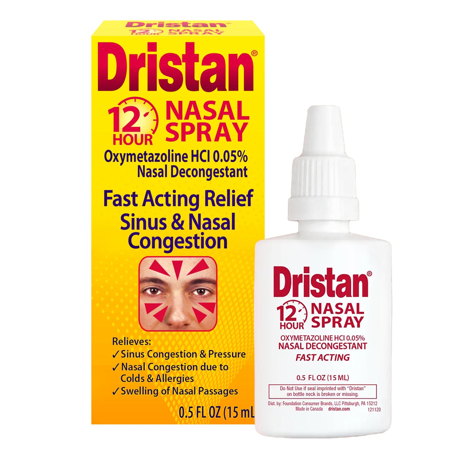 Dristan 12 Hour Nasal Spray, 0.5 oz