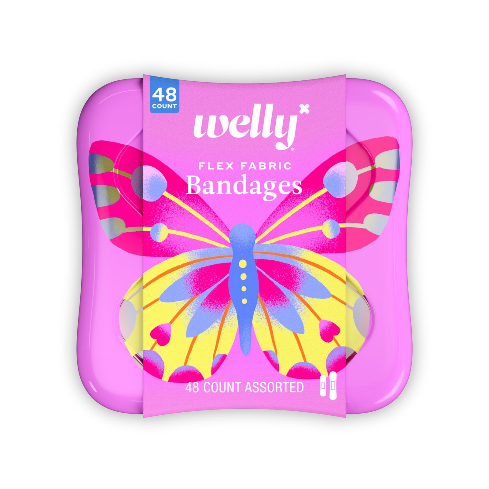 Welly Butterfly Flexible Fabric Bandages, 48 ct