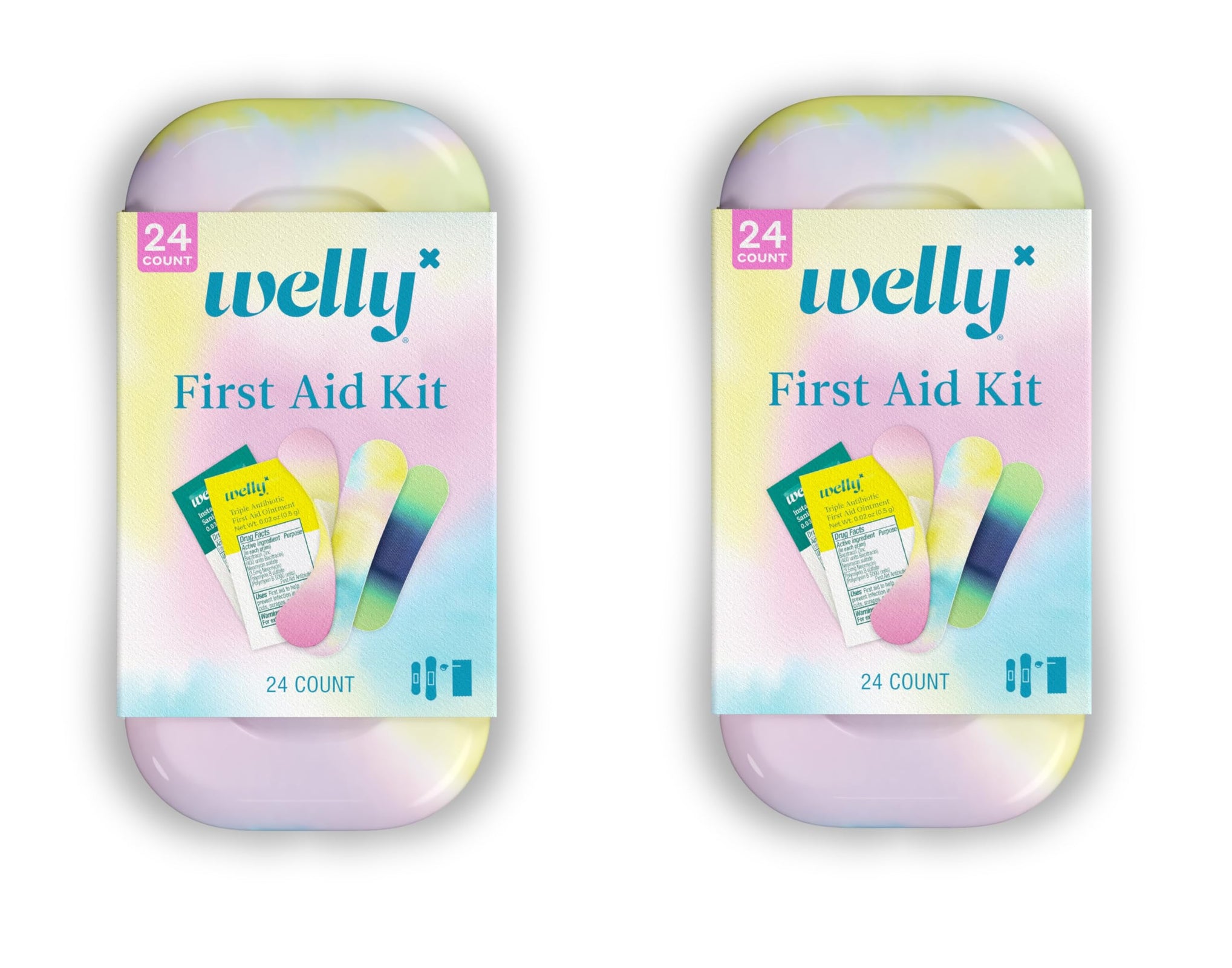 Welly Health Colorwash On The Go First Aid Kit, 24-Piece