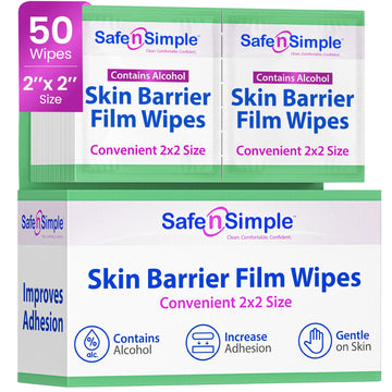 Safe N Simple Skin Barrier Film Wipes, 2