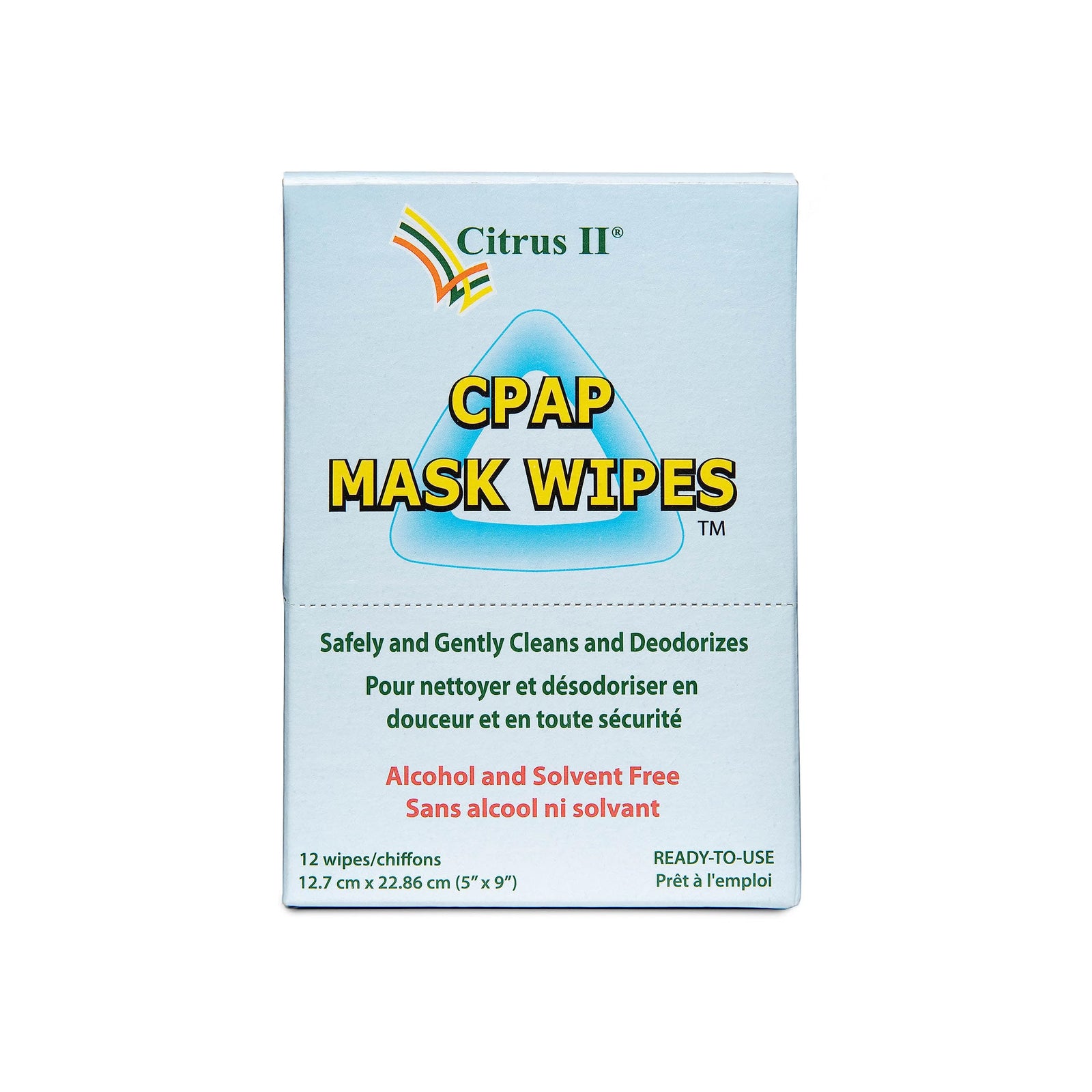 Citrus II CPAP Mask Cleaning Wipes, Pack of 12
