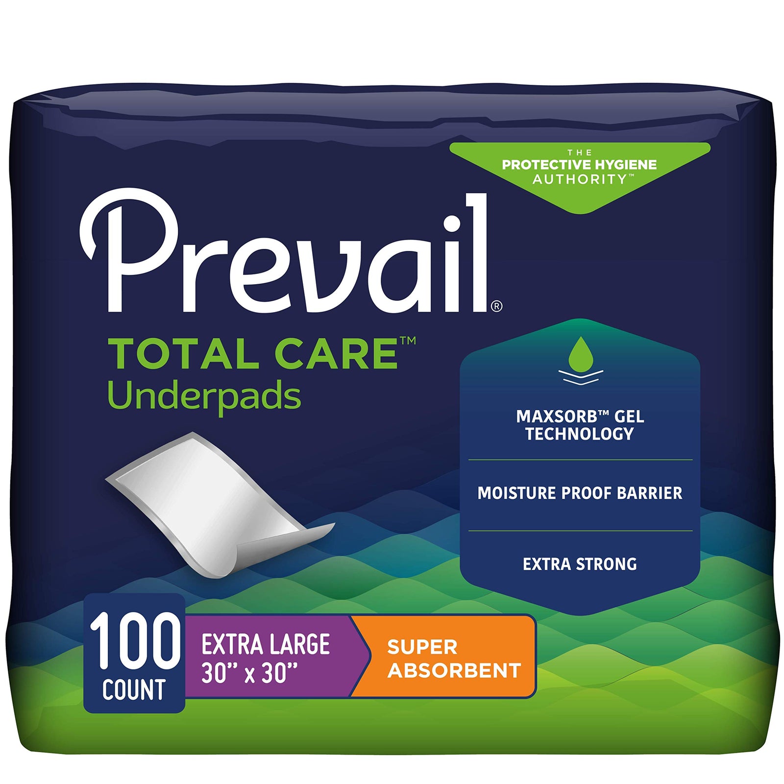 First Quality Prevail Incontinence Underpads — Super Absorbent 30" x 30"