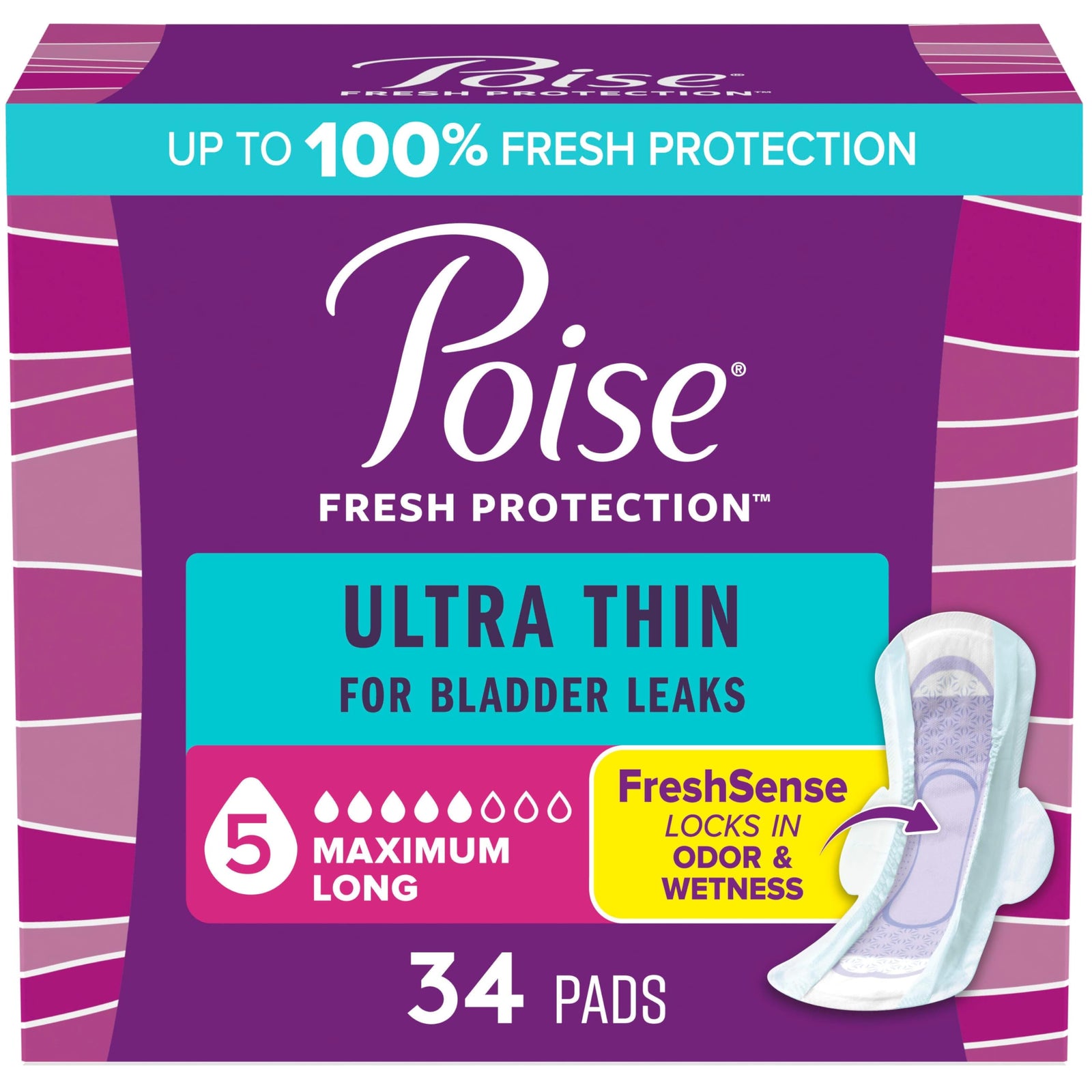 Poise Ultra Thin Max Absorbency Incontinence Pads