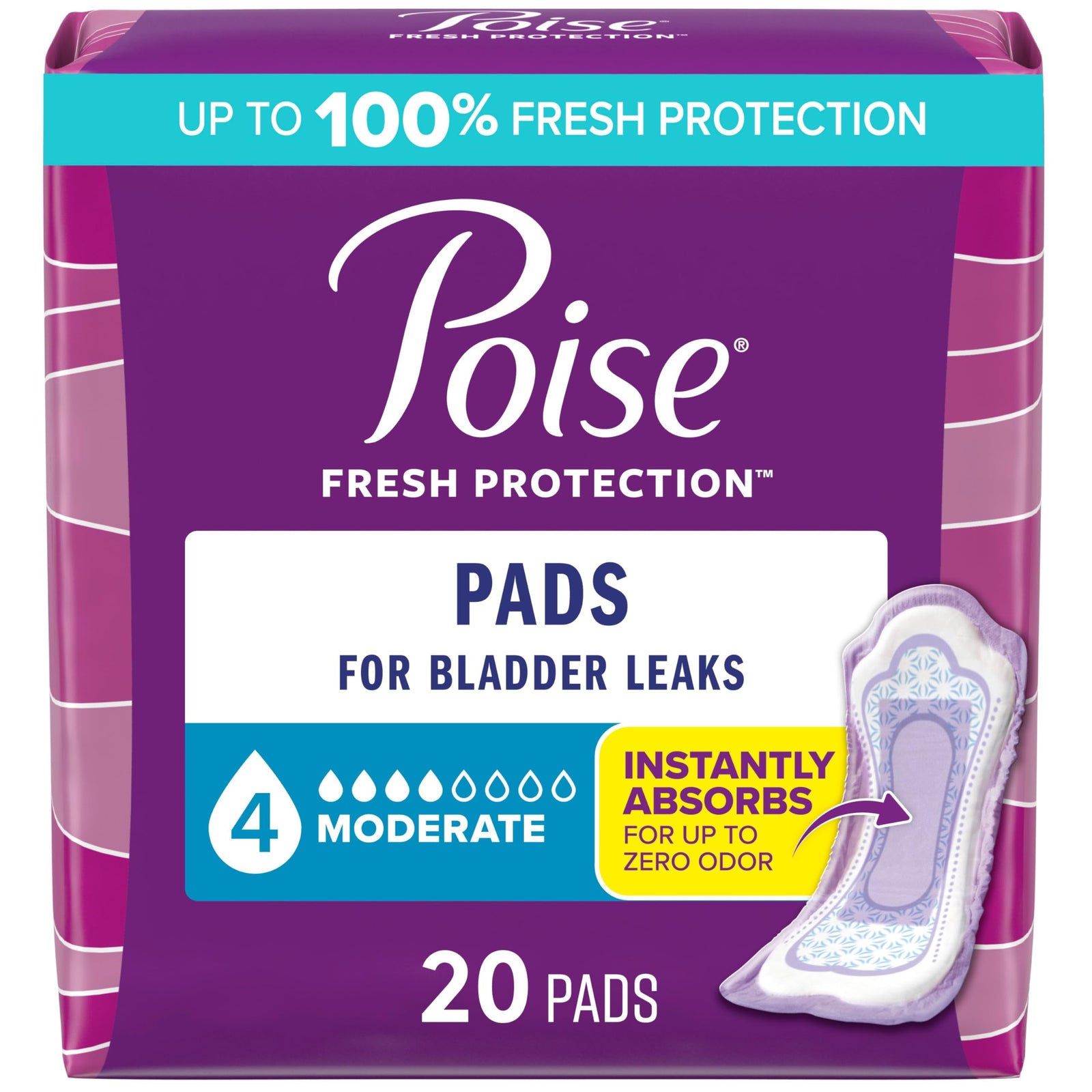 Kimberly-Clark Poise Incontinence Pads - 10.1 inch